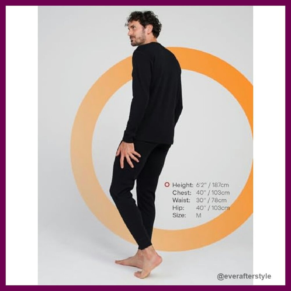 Men's Merino Wool Thermal Underwear Set Lightweight Midweight Base Layer - Picture 3 of 8